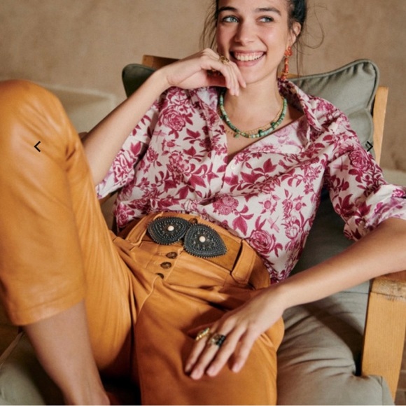 ✨ Sezane Pierro Magenta Botanical floral - Picture 3 of 7